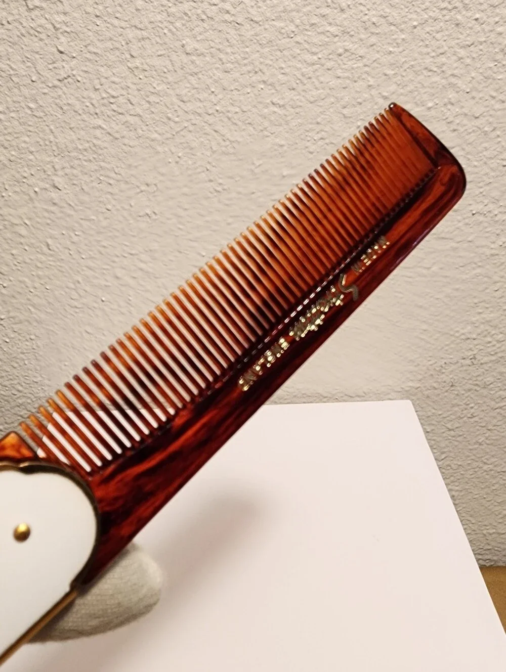 Rare Vintage Stratton Set: Comb & Lipstick Holder w/ Mirror